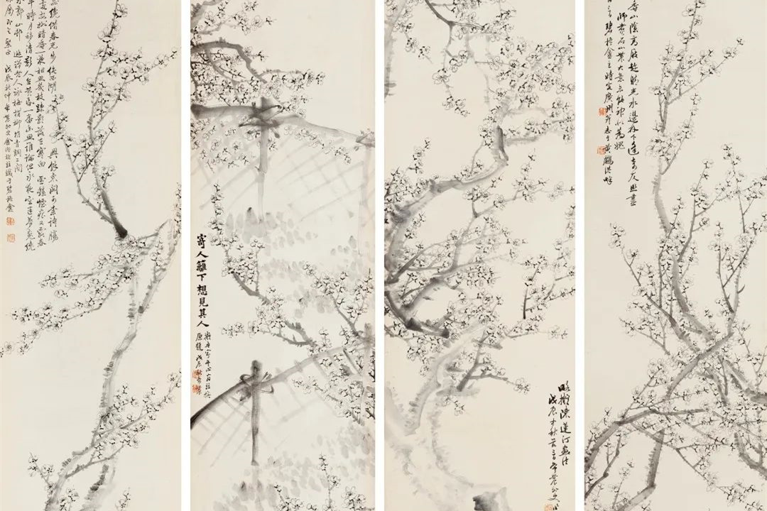 花地艺拍2022秋拍 | 中国书画专场封面拍品赏析——邓芬仕女与金德枢墨梅