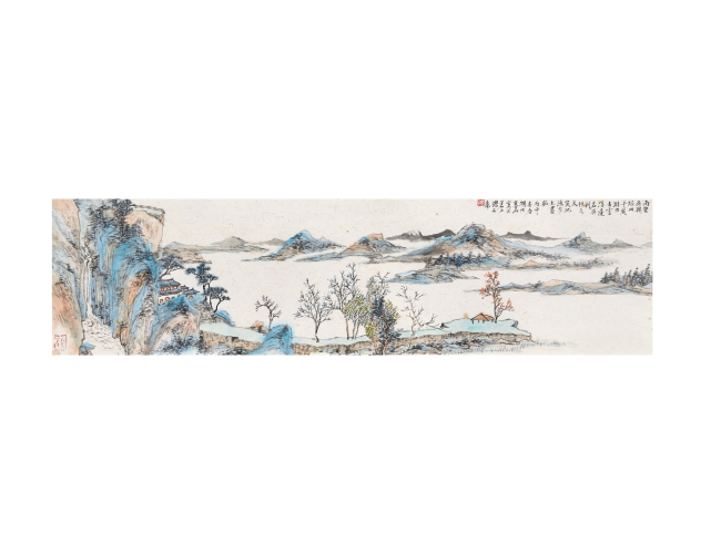叶青  山水图